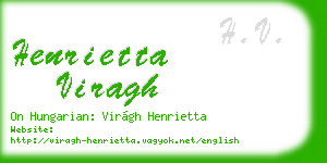 henrietta viragh business card